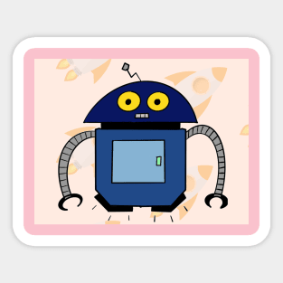 January Shorty Robot Sticker